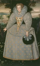 Elizabeth Buxton (szül. Kemp) portréja 1588-90 körül